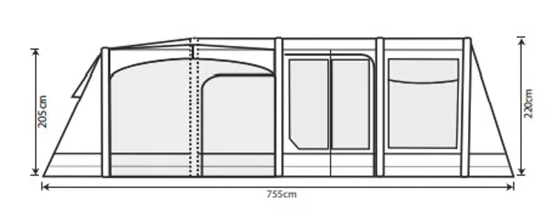 Outdoor Revolution Airedale 9.0SE Inflatable Tent - 2022 Model-2